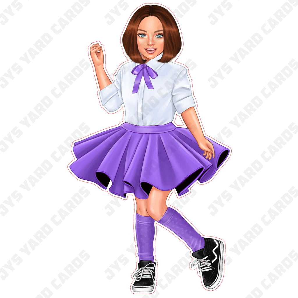 LIGHT CHILD: PURPLE SKIRT - Yard Card Signs by JYS International