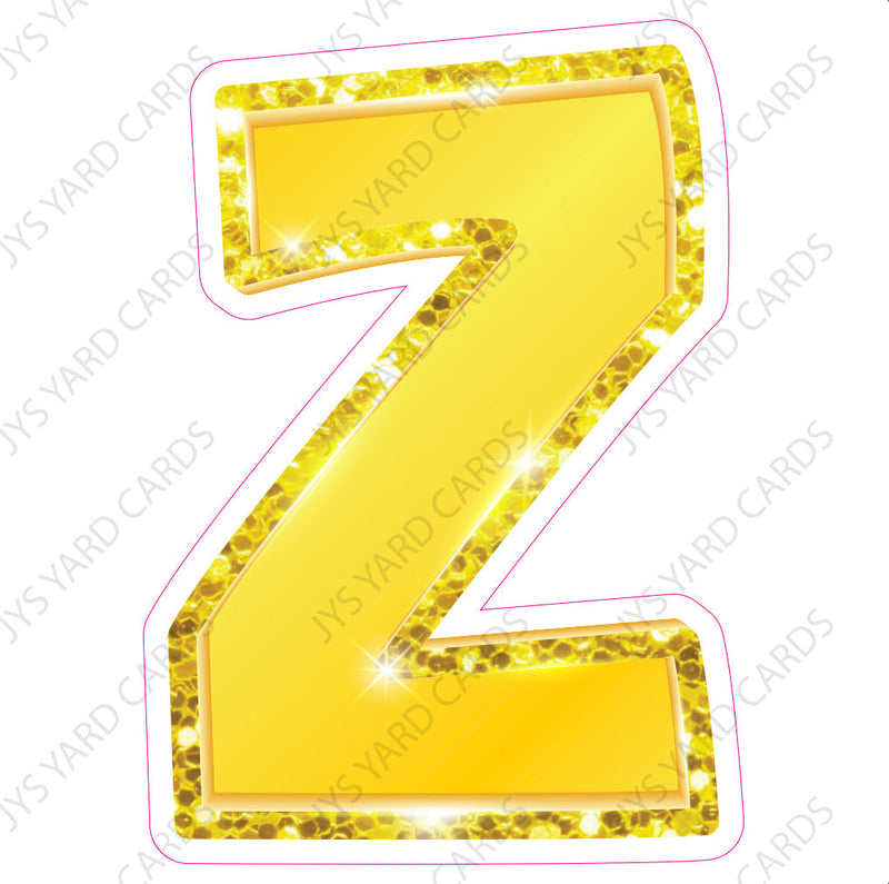 Single Letters: 23” Bouncy Metallic Yellow