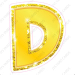 Single Letters: 12” Bouncy Metallic Yellow