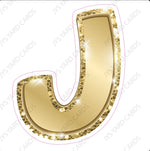 Single Letters: 18” Bouncy Metallic Gold