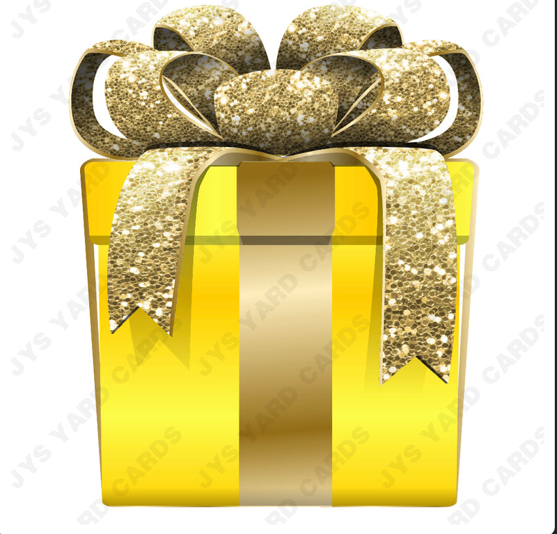 PRESENT: YELLOW w/ GOLD BOW
