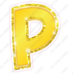 Single Letters: 23” Bouncy Metallic Yellow