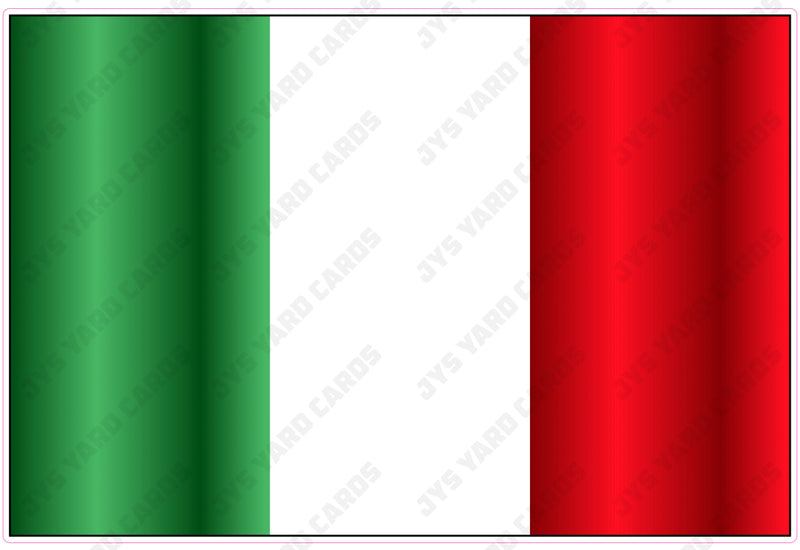 ITALIAN FLAG - Yard Card Signs by JYS International