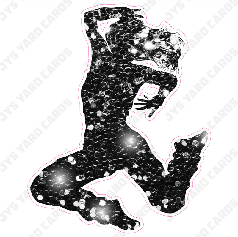 DANCER BLACK 1 - Yard Card Signs by JYS International