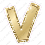 Single Letters: 18” Bouncy Metallic Gold