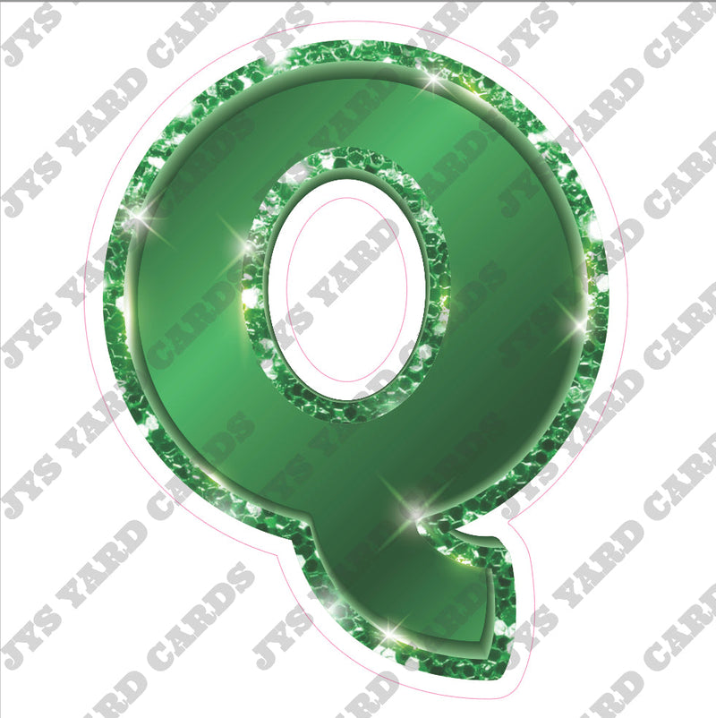 Single Letters: 18” Bouncy Metallic Green