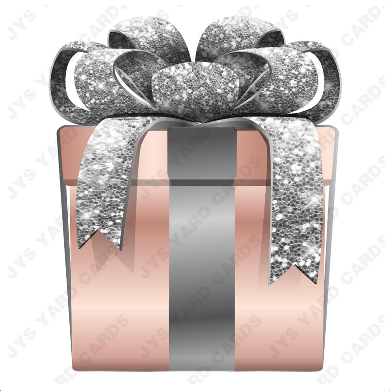 PRESENT: ROSE GOLD w/ SILVER BOW