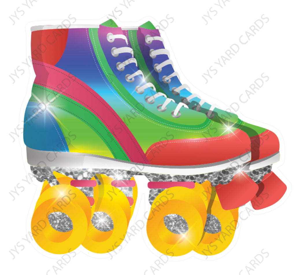 Rainbow Skates 1 - Yard Card Signs by JYS International