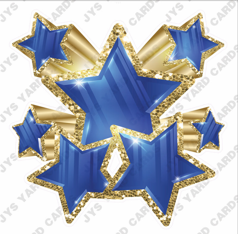 SHOOTING STARS: BLUE AND GOLD - Yard Card Signs by JYS International