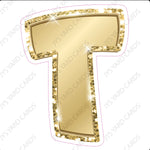 Single Letters: 18” Bouncy Metallic Gold