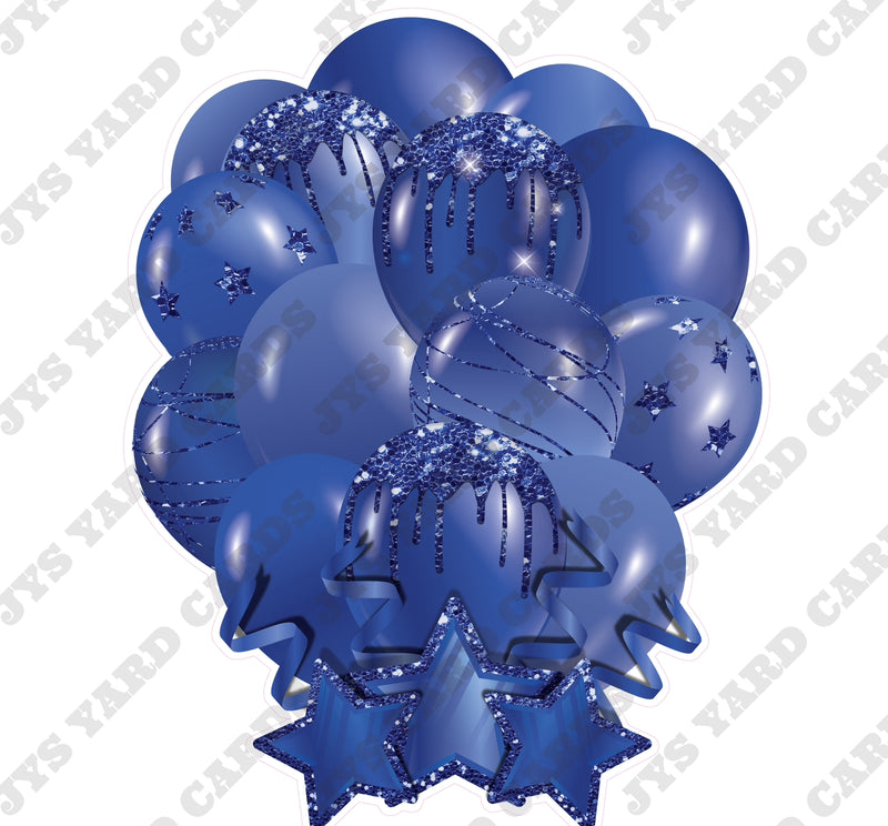 SINGLE JAZZY SOLID BALLOON: BLUE