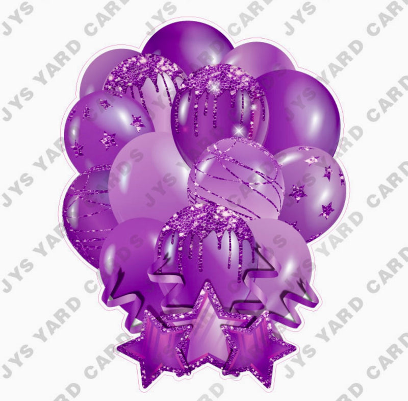 SINGLE JAZZY SOLID BALLOON: PURPLE