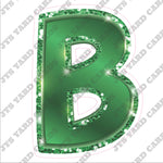 Single Letters: 18” Bouncy Metallic Green