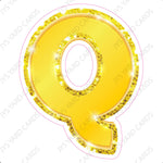 Single Letters: 23” Bouncy Metallic Yellow