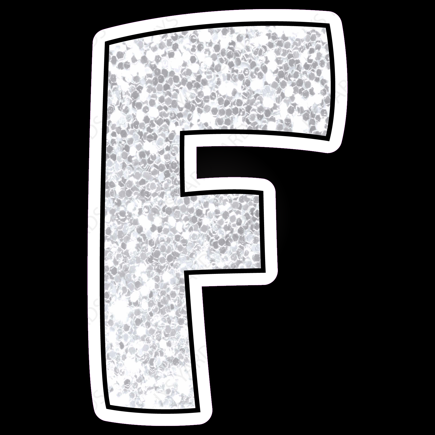 Silver Glitter Small Flirty Font Letter Stickers - (139 pcs) –