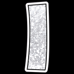 Single Letters: 18” Bouncy Glitter White