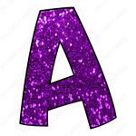 Single Letters: 12” Bouncy Glitter Purple - Yard Card Signs by JYS International