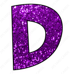 Single Letters: 12” Bouncy Glitter Purple