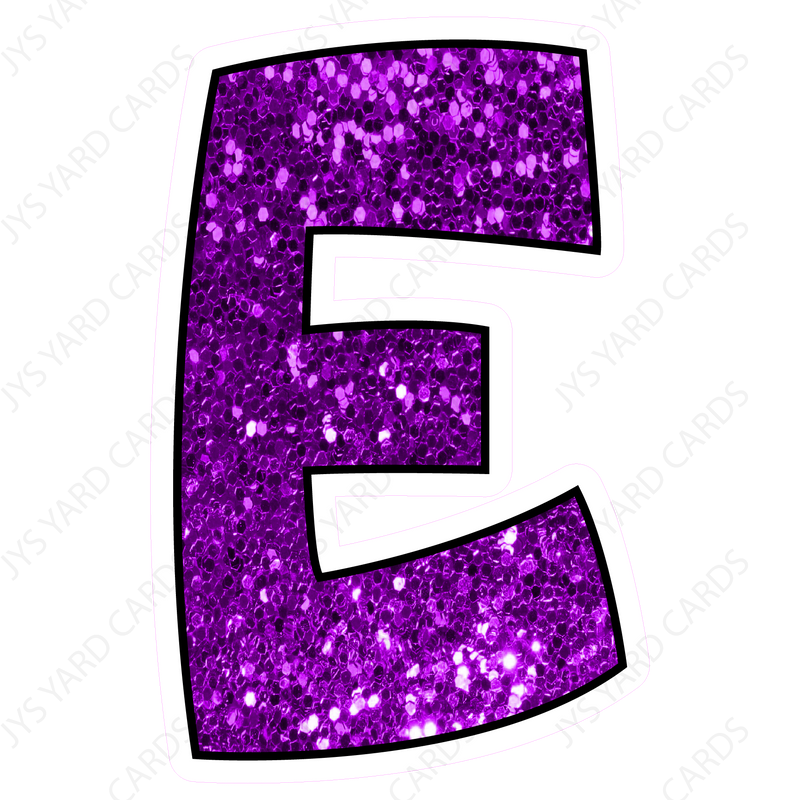 Single Letters: 18” Bouncy Glitter Purple