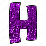 Single Letters: 12” Bouncy Glitter Purple