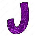 Single Letters: 12” Bouncy Glitter Purple - Yard Card Signs by JYS International