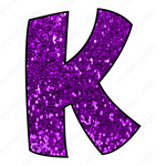 Single Letters: 12” Bouncy Glitter Purple