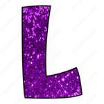 Single Letters: 12” Bouncy Glitter Purple - Yard Card Signs by JYS International