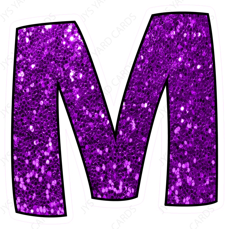 Single Letters: 23” Bouncy Glitter Purple