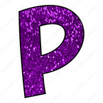 Single Letters: 12” Bouncy Glitter Purple