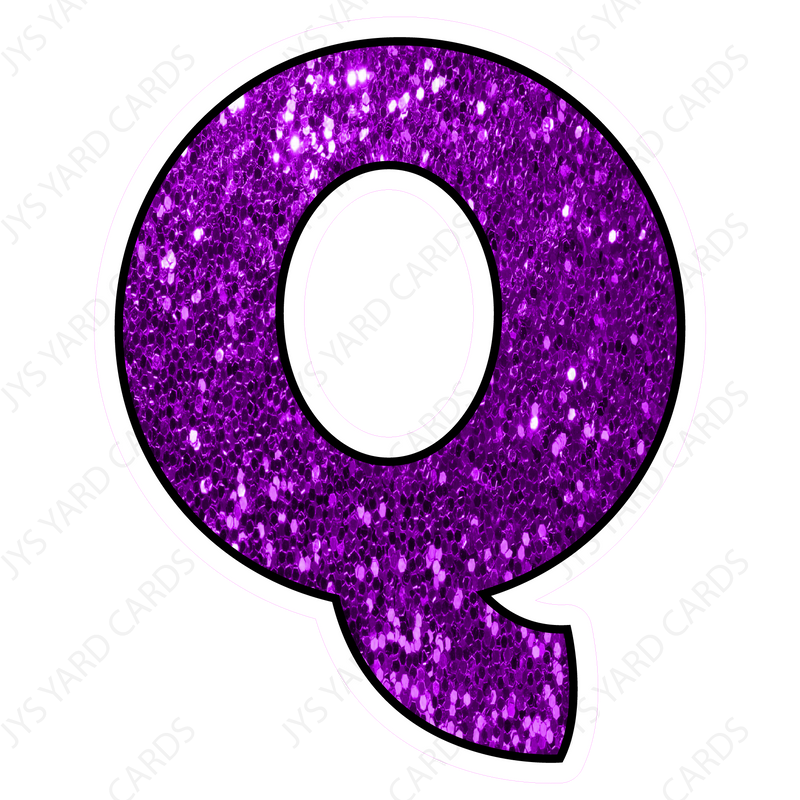 Single Letters: 12” Bouncy Glitter Purple