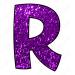 Single Letters: 12” Bouncy Glitter Purple