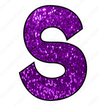 Single Letters: 12” Bouncy Glitter Purple