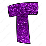 Single Letters: 12” Bouncy Glitter Purple