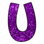 Single Letters: 12” Bouncy Glitter Purple - Yard Card Signs by JYS International