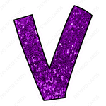 Single Letters: 12” Bouncy Glitter Purple - Yard Card Signs by JYS International