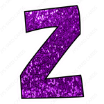 Single Letters: 12” Bouncy Glitter Purple - Yard Card Signs by JYS International