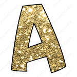 Single Letters: 18” Bouncy Glitter Gold