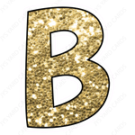 Single Letters: 18” Bouncy Glitter Gold