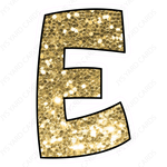 Single Letters: 18” Bouncy Glitter Gold