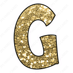 Single Letters: 23” Bouncy Glitter Gold