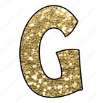 Single Letters: 18” Bouncy Glitter Gold