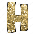 Single Letters: 18” Bouncy Glitter Gold