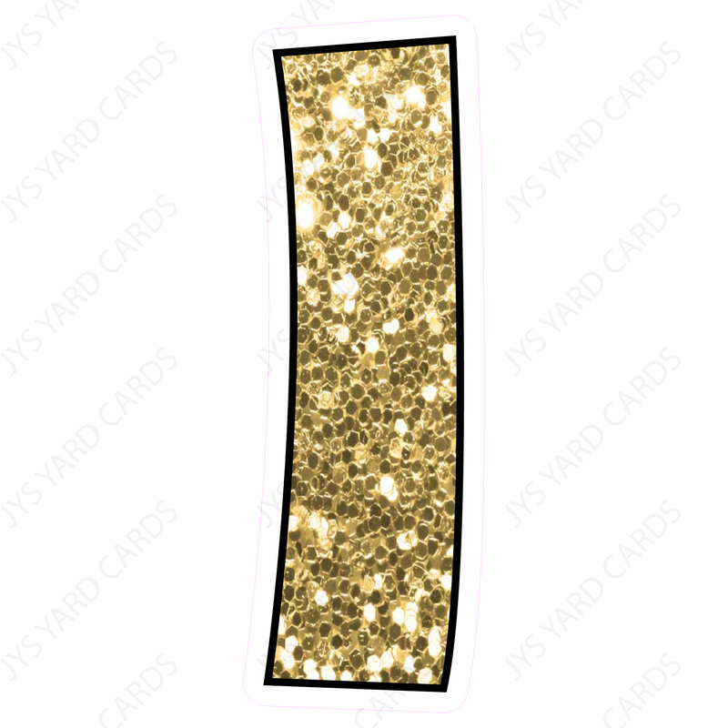 Single Letters: 18” Bouncy Glitter Gold