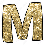 Single Letters: 18” Bouncy Glitter Gold