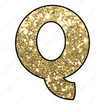 Single Letters: 18” Bouncy Glitter Gold