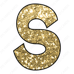 Single Letters: 18” Bouncy Glitter Gold