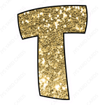 Single Letters: 18” Bouncy Glitter Gold