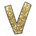 Single Letters: 18” Bouncy Glitter Gold