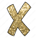 Single Letters: 18” Bouncy Glitter Gold