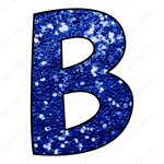 Single Letters: 12” Bouncy Glitter Blue